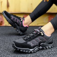 New style suede leather outdoor waterproof hiking shoes women's shoes