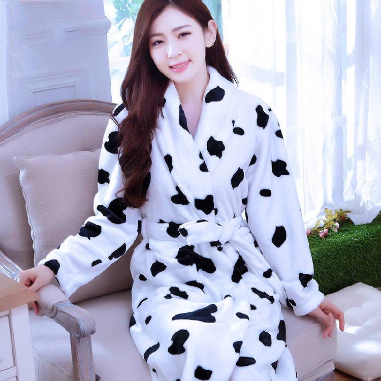 Robes Women Winter Flannel Bathrobe Thicken Lace up Coral Fleece Sleepwear Womens Elegant Striped Warm Korean Style Homewear New