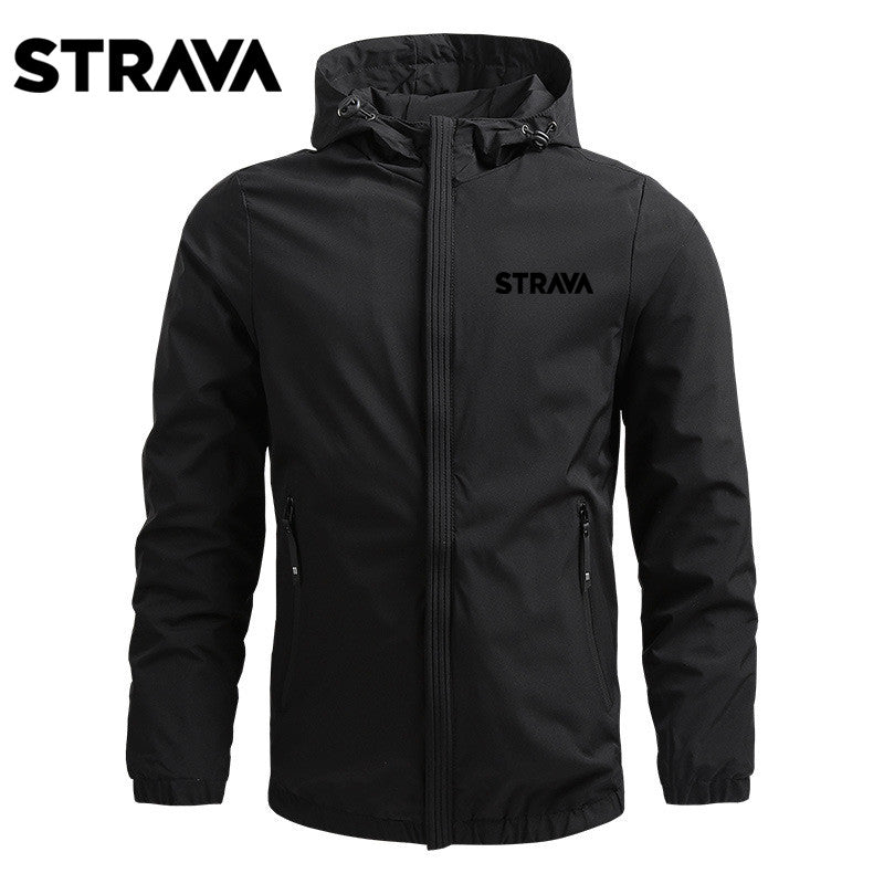 STRAVA Spring Autumn Windproof Cycling Jacket Men Breathable Hooded Blazer Hiking Waterproof Wear Scratch Resistant Riding Jacket Coats
