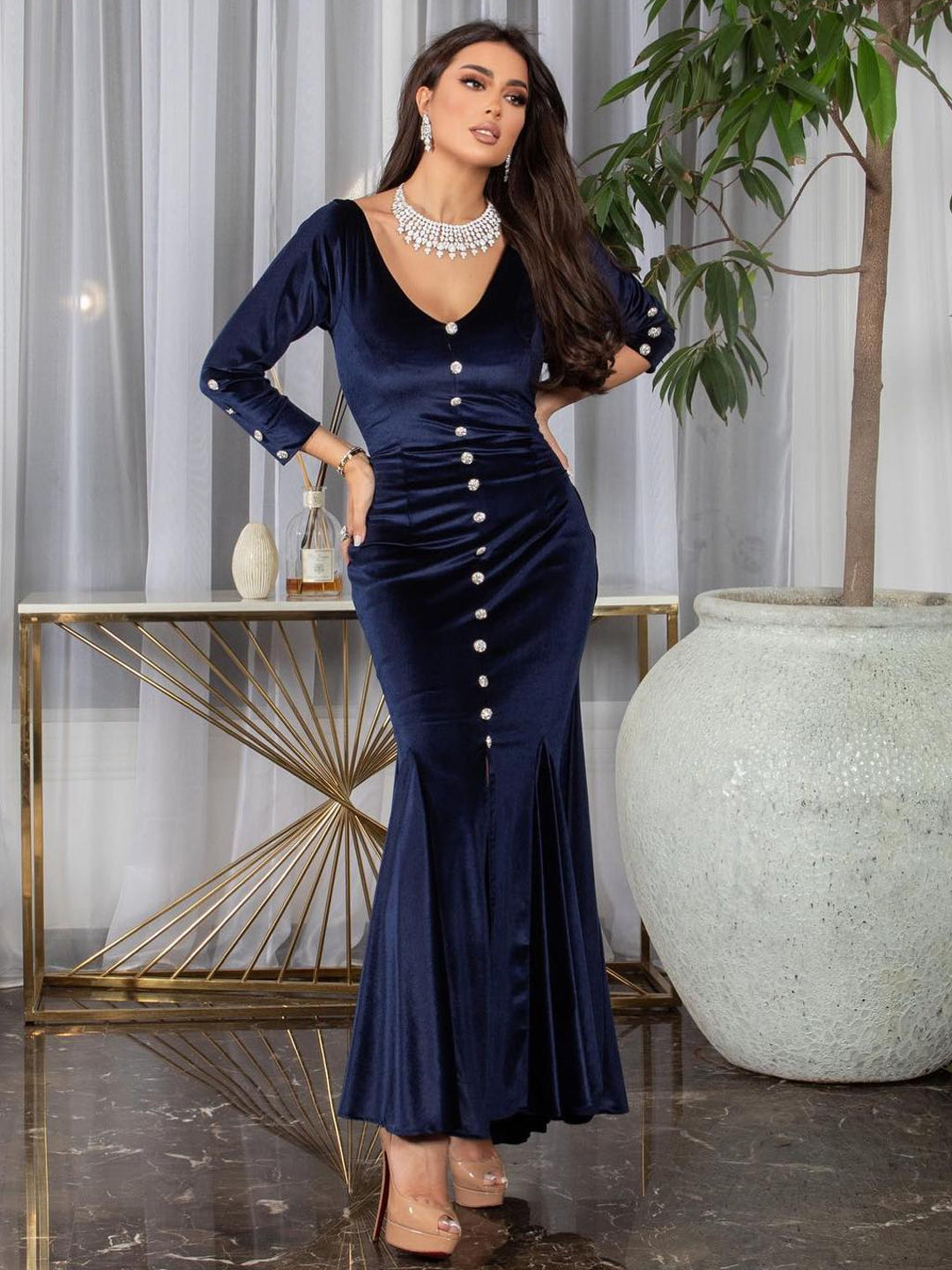 Elegant Velvet Waist Pack  Dress