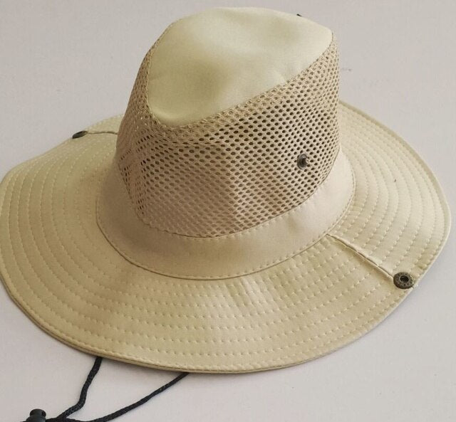 Fishing Caps Men's Outdoor Hat Knight Cap Wide Straw Hat Summer Autumn Tourism Hiking Beach Sun Cap