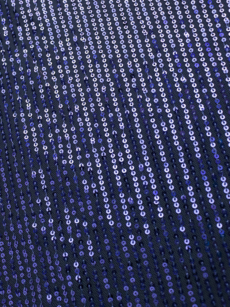 AOMEI Women Party Dress Sequin Glitter Evening Cloak Sleeve Stand Neck Cut Out Bodycon Shiny Vintage Classy Birthday Event Gowns