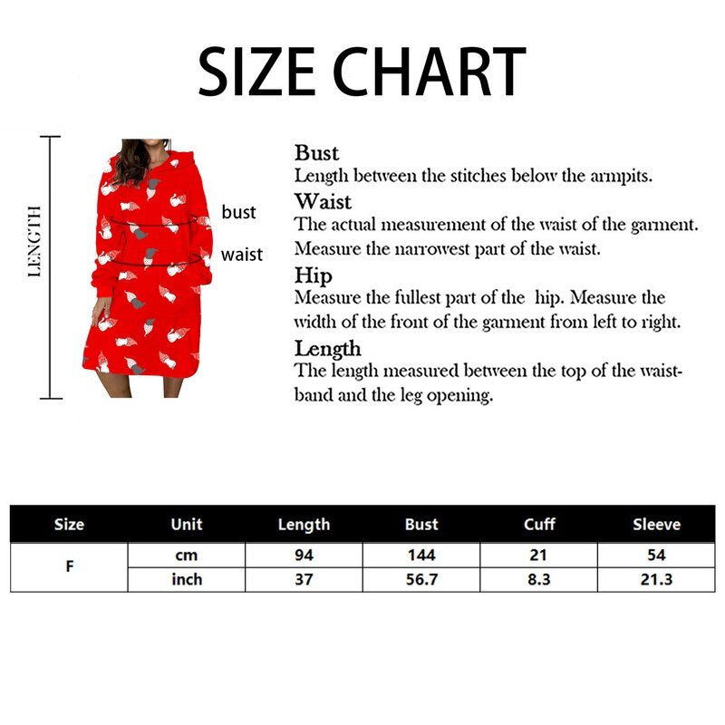 بيجامة عيد الميلاد للسيدات اللطيفة ملابس نوم مطبوعة بجيب كبير ثوب نوم قطيفة كسول ملابس منزلية بيجاما بقلنسوة 2022