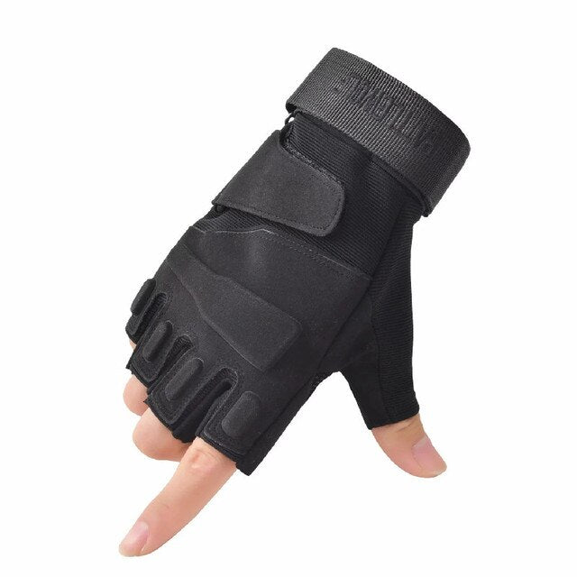 Male Female Tactical Army Military Gloves Hard Knuckle Motorcycle Gloves For Men Women Outdoor Cycling Hunting Hiking Fingerless Gloves