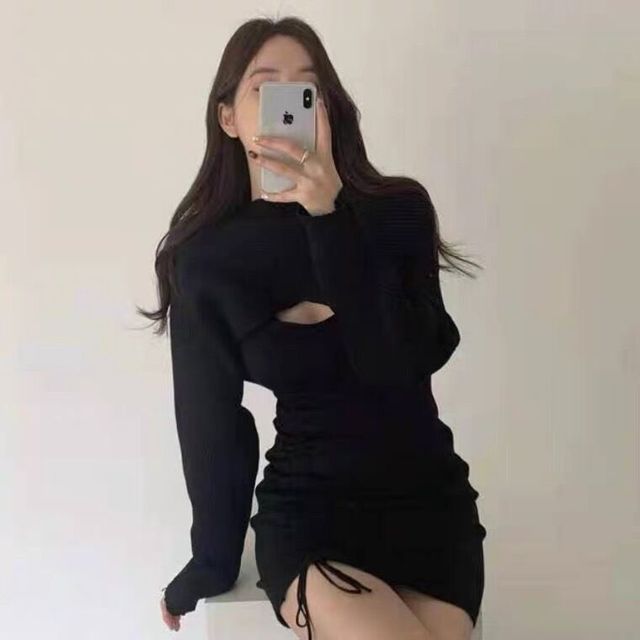 مجموعة فستان نسائي قصير مطوي بدون أكمام مع كيب Bodycon 2022 كامل الزي سترة الهانبوك