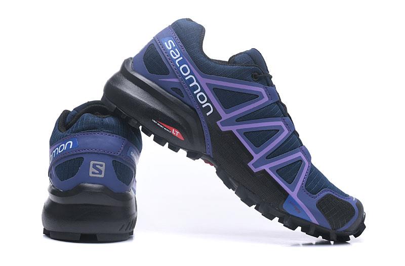 Black and purple Salomon outdoor casual retro SPEED CROSS 4  surface hiking sneakers women's hiking shoes 36-42