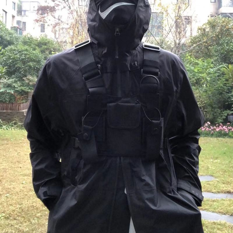 Tactical Vest Nylon military Vest chest rig Pack Pouch Holster Tactical Harness walkie talkie radio Waist Pack for Two Way Radio