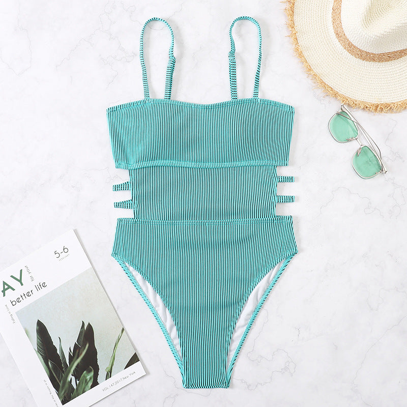 European and American sexy one piece swimsuit women's swimsuit bikini