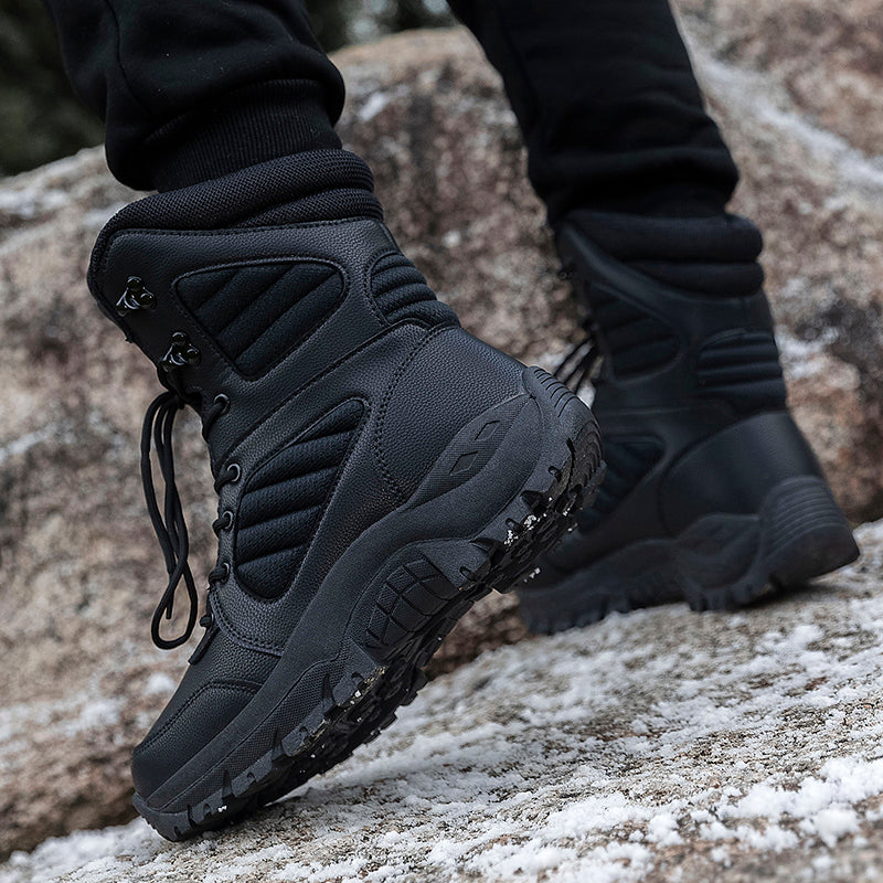 2023 جديد أحذية الثلوج أحذية السلامة الرجالية في الهواء الطلق الأحذية العسكرية القتالية أحذية المشي لمسافات طويلة الرجال أفضل أحذية جيش نعال مقاومة للاهتراء