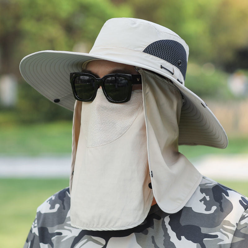 Wide Brim Boonie Sun Hat Summer Outdoor Sport Fishing Hiking Bucket Hat Sun Protection Wide Brim Hat Breathable Sunshade Hat