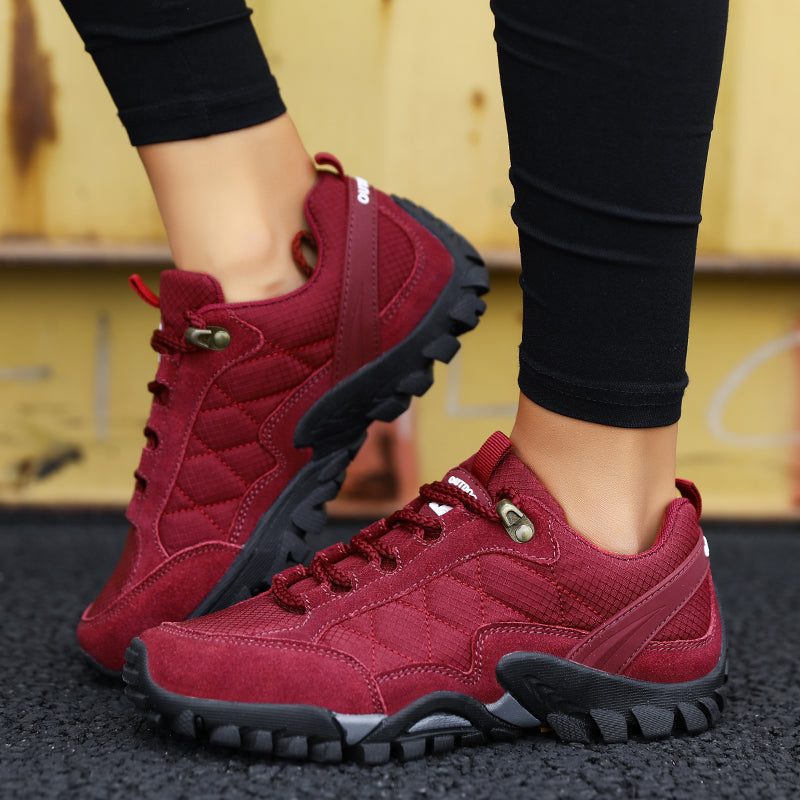 New style suede leather outdoor waterproof hiking shoes women's shoes