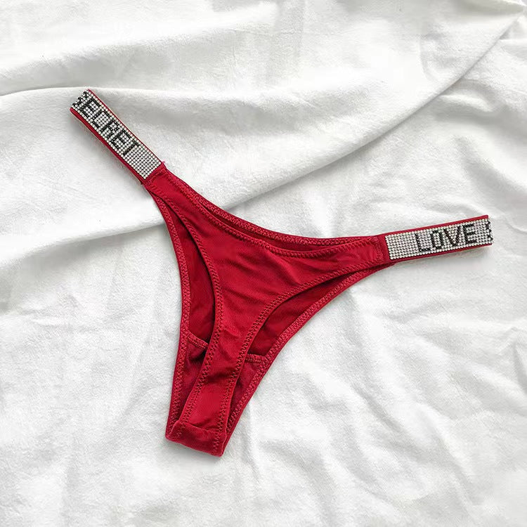 Women's  - European and American sexy thong panties women's  fitness sports  -lifting  -waist  -fork fashion T-pants thong