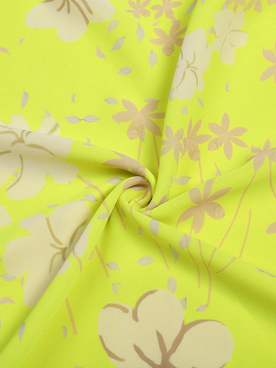 floral print chiffon dress