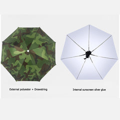 Foldable Head Umbrella Hat Rainproof Cap Golf Outdoor Sun Headwear Fishing Camping Hiking Fishing Sunscreen Caps