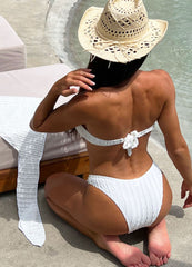 European and American swimsuit tube top three-piece suit sexy tie swimsuit ins style wearable bikini swimsuit