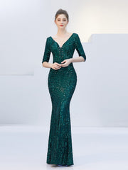 Ma'am sexy Slim grandeurnoble long-style Evening dress black party fashion Full dress