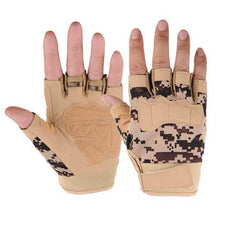 Outdoor tactical gloves army military camouflage anti-skid hunting shooting hiking riding mountaineering riding half-finger gloves