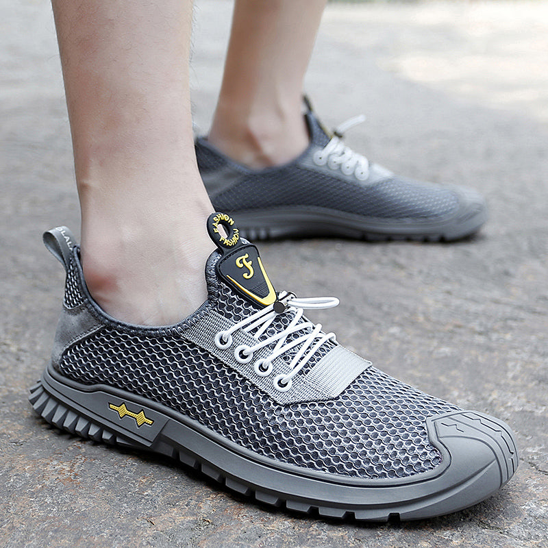 Men's mesh shoes, casual sports shoes, spring and summer  -top mesh cloth surface, lightweight, breathable, running, hiking, outdoor casual shoes, men