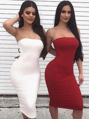 Off Shoulder Strapless Sexy Women Dresses Sleeveless Straight Long Bodycon Dress Backless Casual Summer Party Dresses for Women