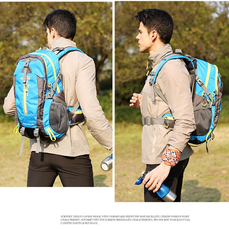 Men 40L waterproof backpack travel pack  Hiking sports bag pack Outdoor Climbing Mountaineering Camping backpack for male