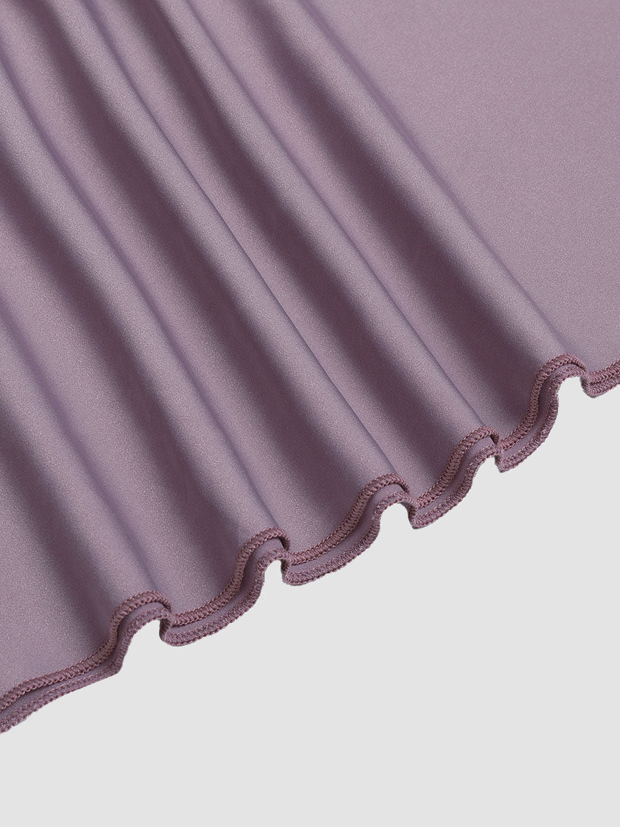 Elegant sheath wrap satin dress