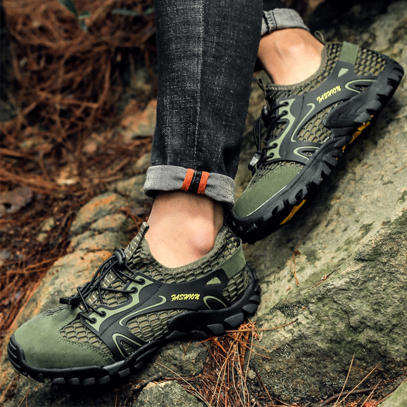 Fashion trend outdoor hiking shoes upstream mesh shoes