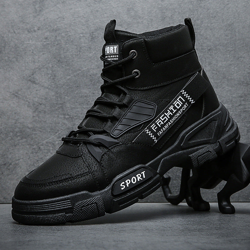 Men's shoes jacket lace-up men's boots autumn comfortable breathable boots 2023 fashion military boots men's platform boots
