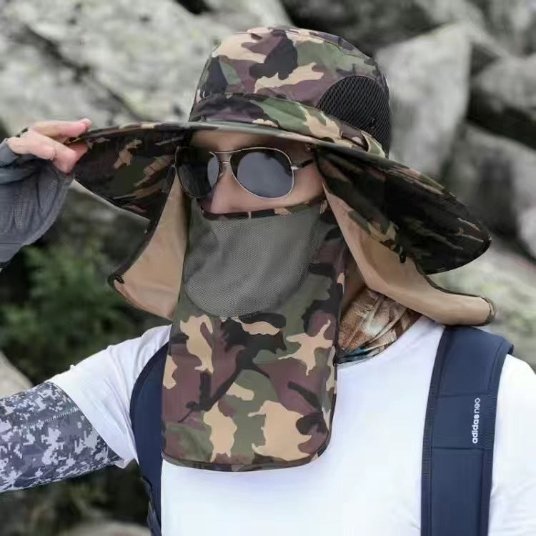 Wide Brim Boonie Sun Hat Summer Outdoor Sport Fishing Hiking Bucket Hat Sun Protection Wide Brim Hat Breathable Sunshade Hat