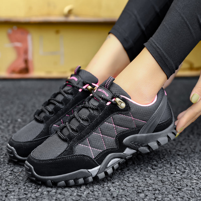 New style suede leather outdoor waterproof hiking shoes women's shoes