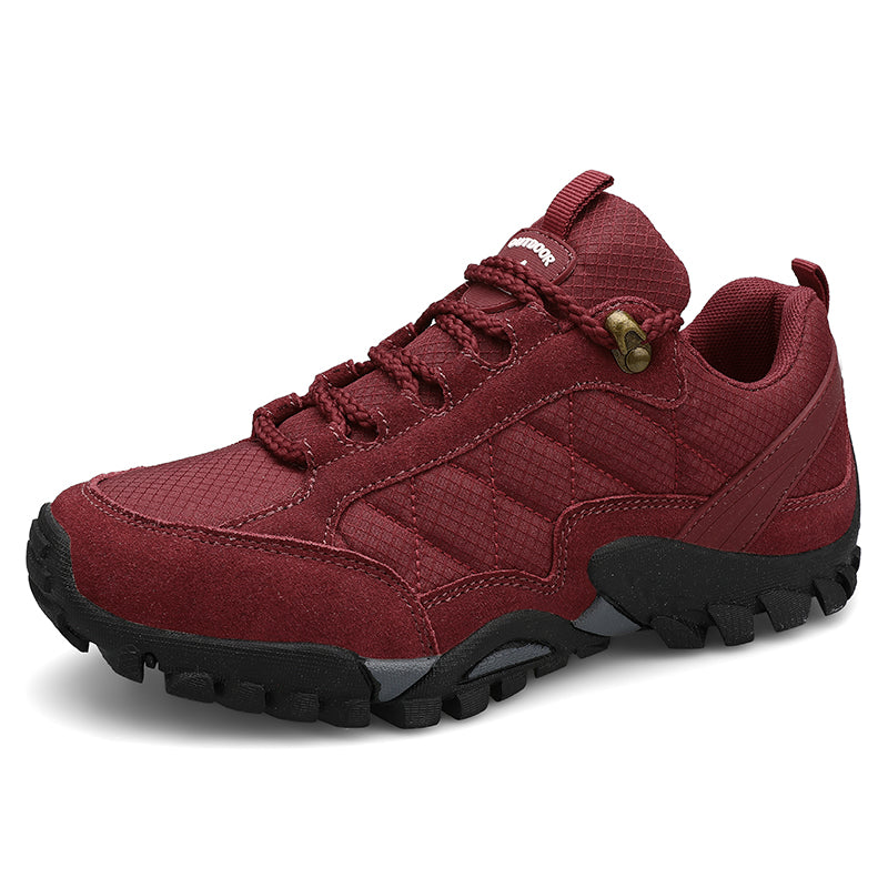 New style suede leather outdoor waterproof hiking shoes women's shoes