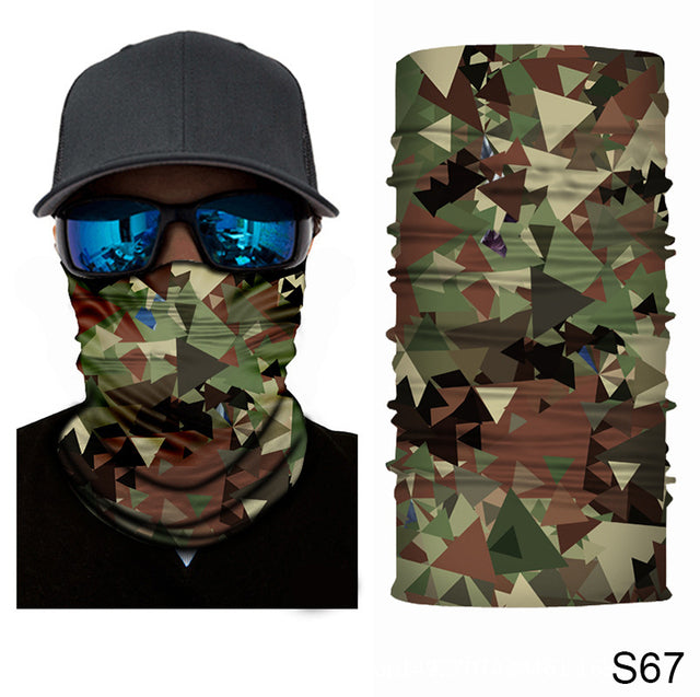 Camouflage Cycling Face Mask Tactical Military Scarf Neck Gaiter Men Seamless Bandana Women Headband Balaclava Tube Face Shield
