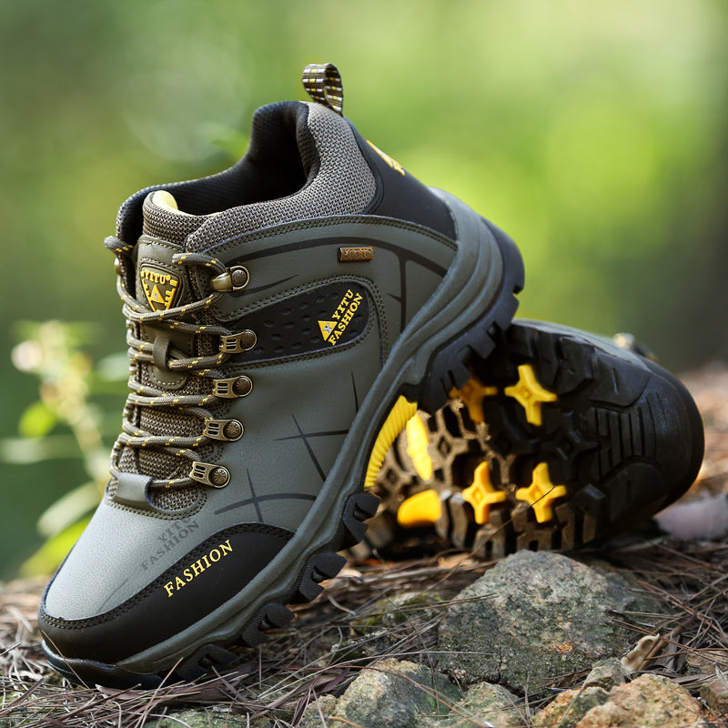 Men Hiking Shoes  -top Waterproof Hiking Shoes Outdoor Trekking Shoes Men Sports Shoes Climbing Shoes Antiskid Wear-resistant  Soles Large size 39