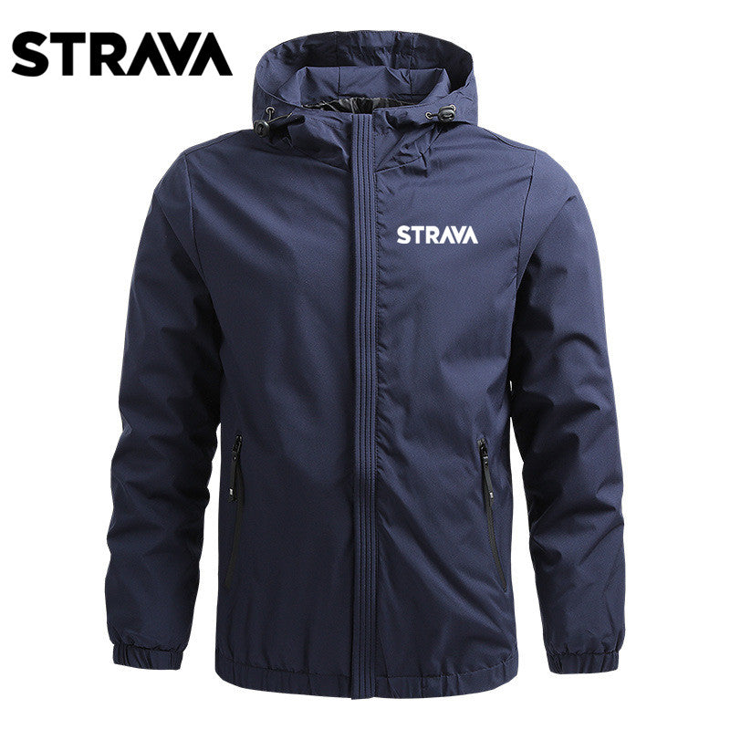 STRAVA Spring Autumn Windproof Cycling Jacket Men Breathable Hooded Blazer Hiking Waterproof Wear Scratch Resistant Riding Jacket Coats