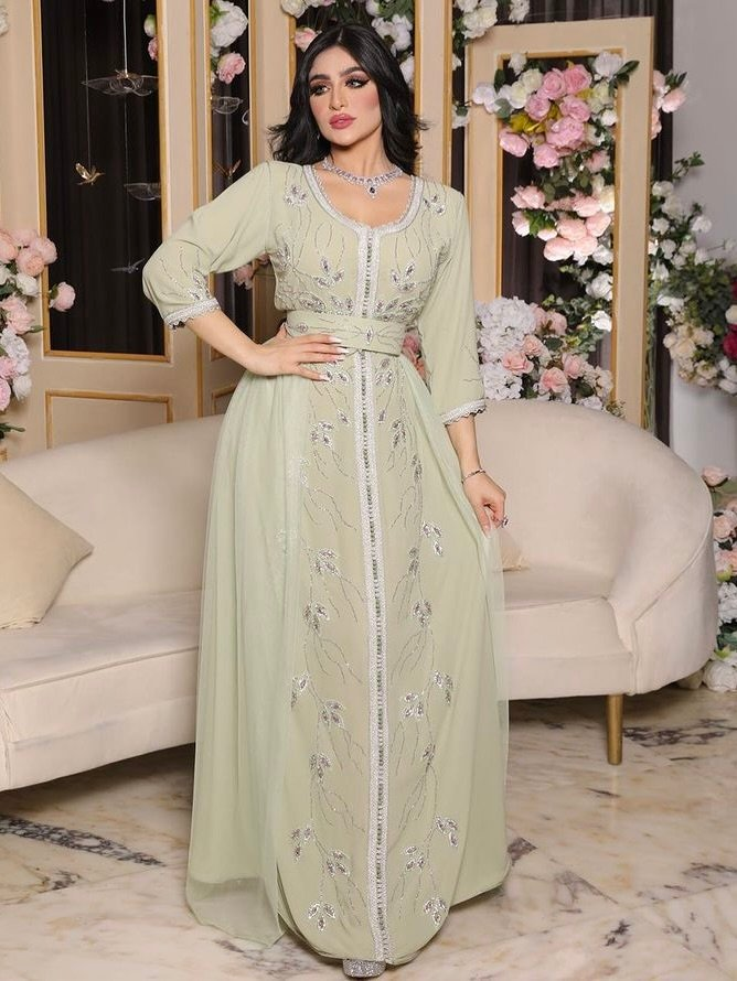 green hot drill jalabiya