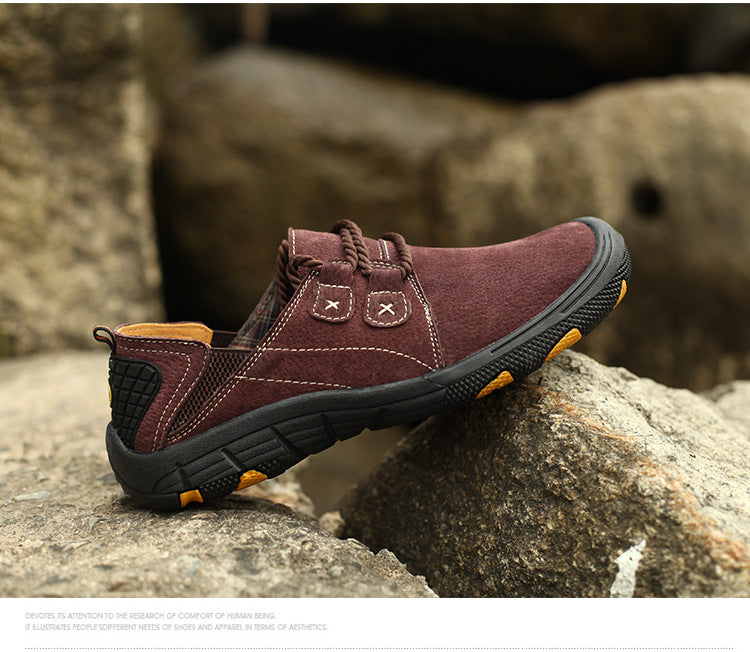 Spring and Autumn Extra Large Men's Shoes 45 Outdoor Leisure 46 Leather Hiking Shoes Men 47 Lazy Pedal Shoes 48