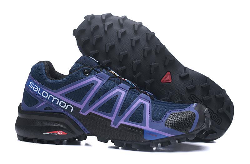 Black and purple Salomon outdoor casual retro SPEED CROSS 4  surface hiking sneakers women's hiking shoes 36-42