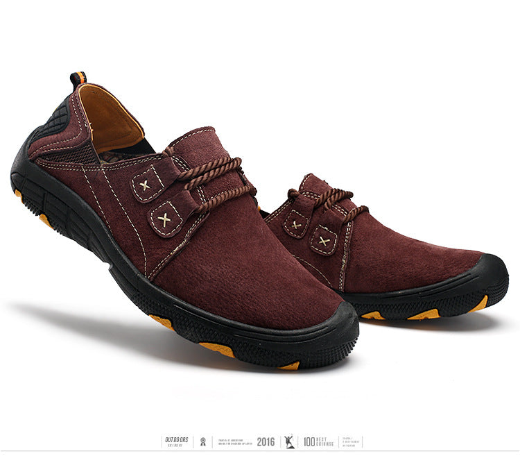 Spring and Autumn Extra Large Men's Shoes 45 Outdoor Leisure 46 Leather Hiking Shoes Men 47 Lazy Pedal Shoes 48