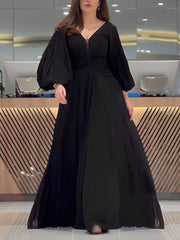 Black Elegant  Chiffon Dress