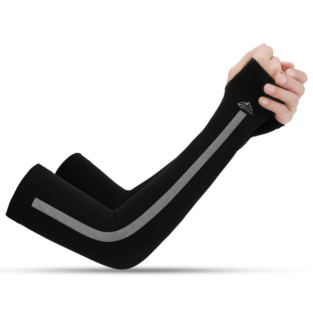 RAISJNHK 1 Pair For Men Women Cycling Arm Sleeves Running Bicycle Hiking UV Sun Protection Cuff Cover Protective Anti-sweat Arm Warmers