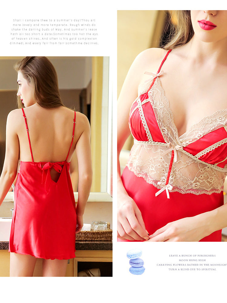 Ladies Fashion  Silk Nightdress