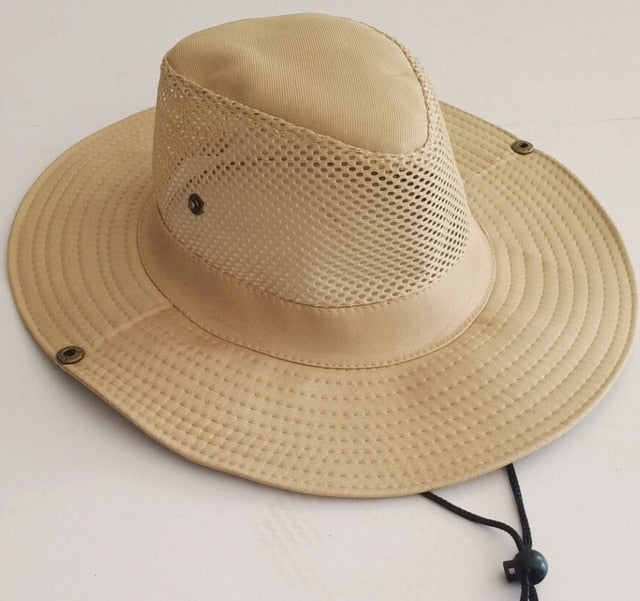Fishing Caps Men's Outdoor Hat Knight Cap Wide Straw Hat Summer Autumn Tourism Hiking Beach Sun Cap