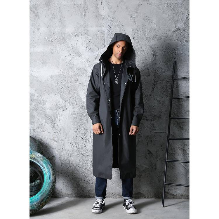 Women Men EVA Long Raincoat Waterproof Rain Coat Jacket for Hiking Travelling Cycling