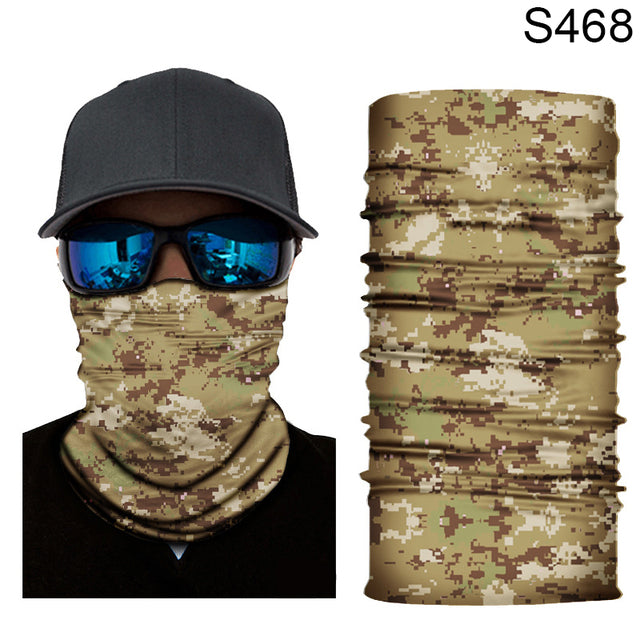 Camouflage Cycling Face Mask Tactical Military Scarf Neck Gaiter Men Seamless Bandana Women Headband Balaclava Tube Face Shield
