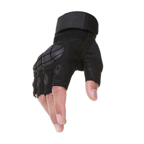 Tactical Gloves Outdoor Sports Half-finger Military Combat  Carbon Fiber Shell Tactical Gloves