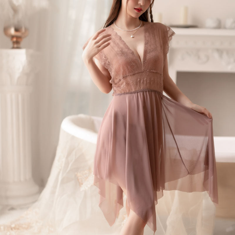 Ladies Lace Nightdress Lace  Ladies Home Short Skirt