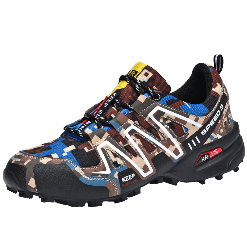 Outdoor Hiking Shoes Plus Size Men's Camouflage Hiking Shoes Lightweight Sneakers