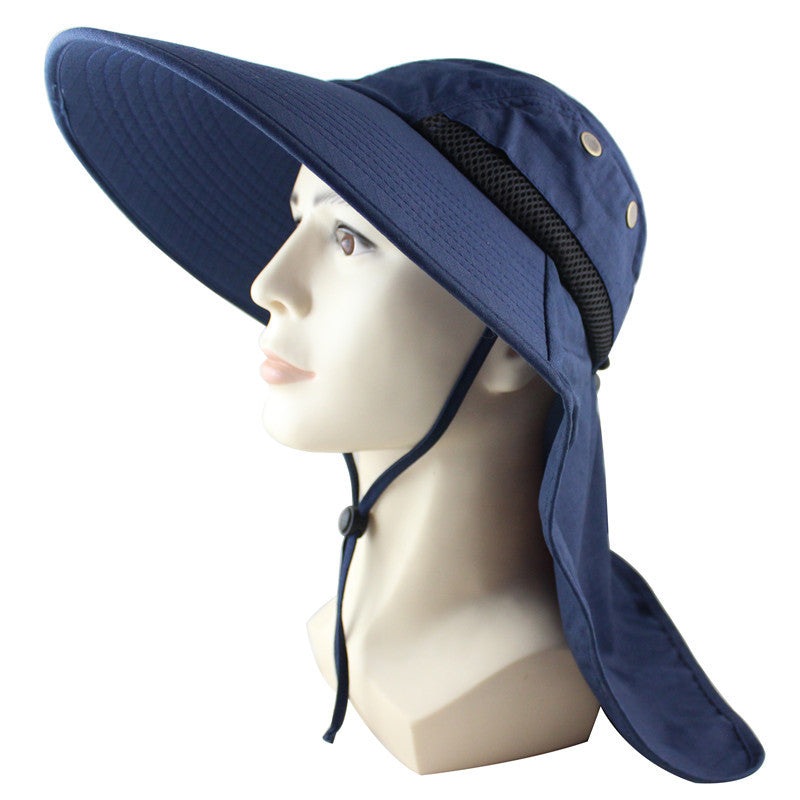 Summer Sun Hat Men Women Cotton boonie Hat with Neck Flap Outdoor UV Protection Large Wide Brim Fisherman hat Hiking Fishing Safari Bucket Hat