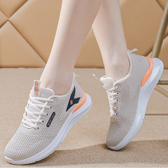 2023 spring new soft-soled shoes mesh hiking shoes all-match casual shoes
