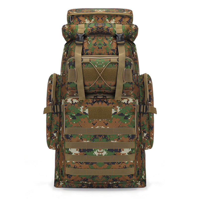 80L large-capacity camouflage mountaineering bag outdoor tactical hiking camping backpack men and women sports backpack