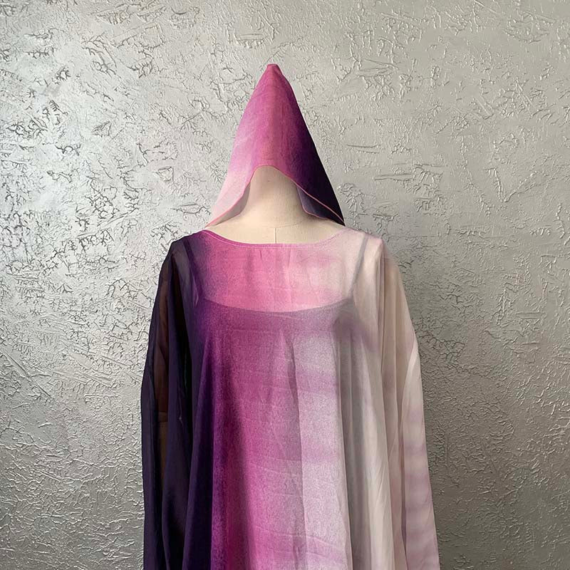 Cross-border supply of new French retro gentle gradient long skirt  and thin plus size dress + headscarf + suspenders 3-piece set